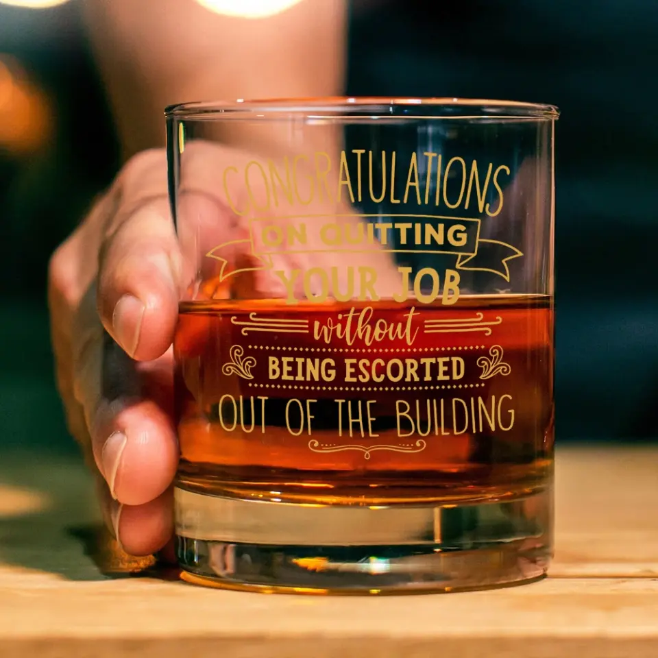 Congratulations On Quitting Your Job | Bar Glass - Image 4