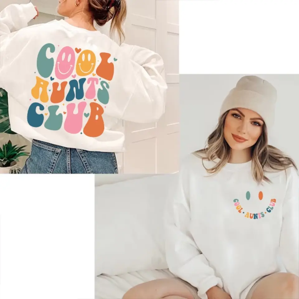 Cool Aunts Club Sweatshirt Birthday Gift For Aunts - Image 11