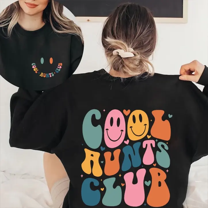 Cool Aunts Club Sweatshirt Birthday Gift For Aunts - Image 2