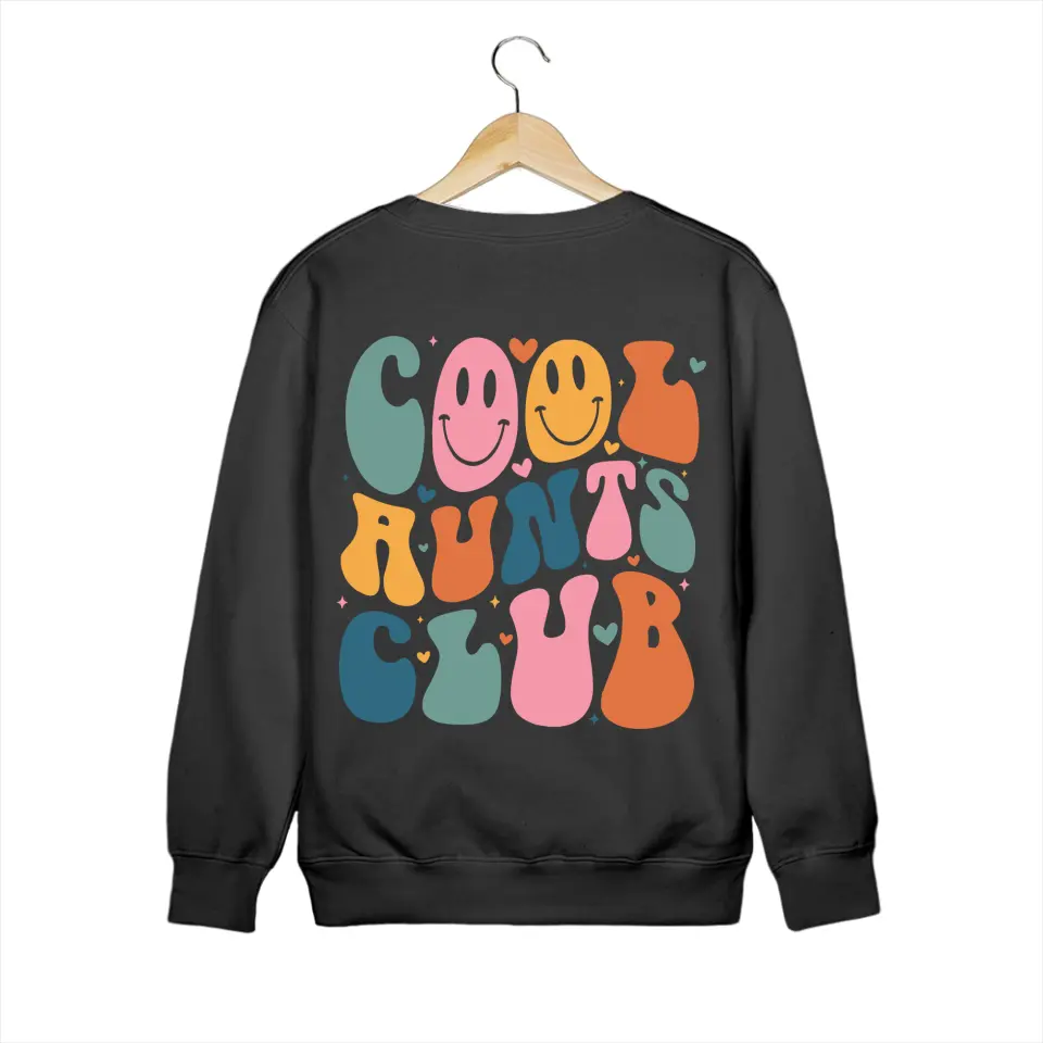 Cool Aunts Club Sweatshirt Birthday Gift For Aunts - Image 4