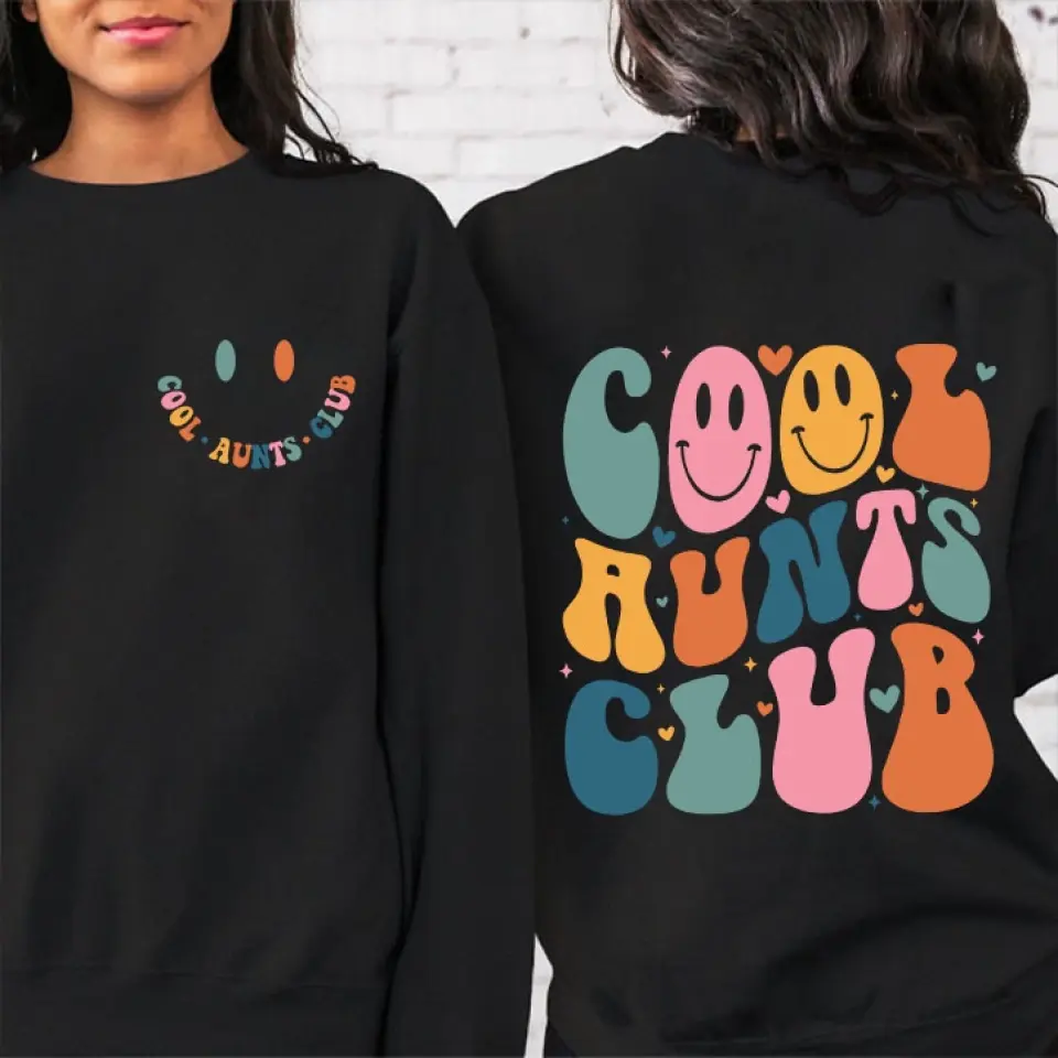 Cool Aunts Club Sweatshirt Birthday Gift For Aunts - Image 5