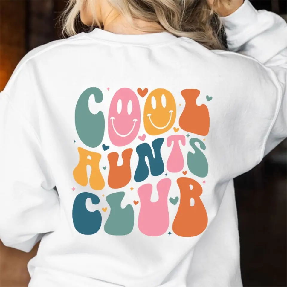 Cool Aunts Club Sweatshirt Birthday Gift For Aunts - Image 7
