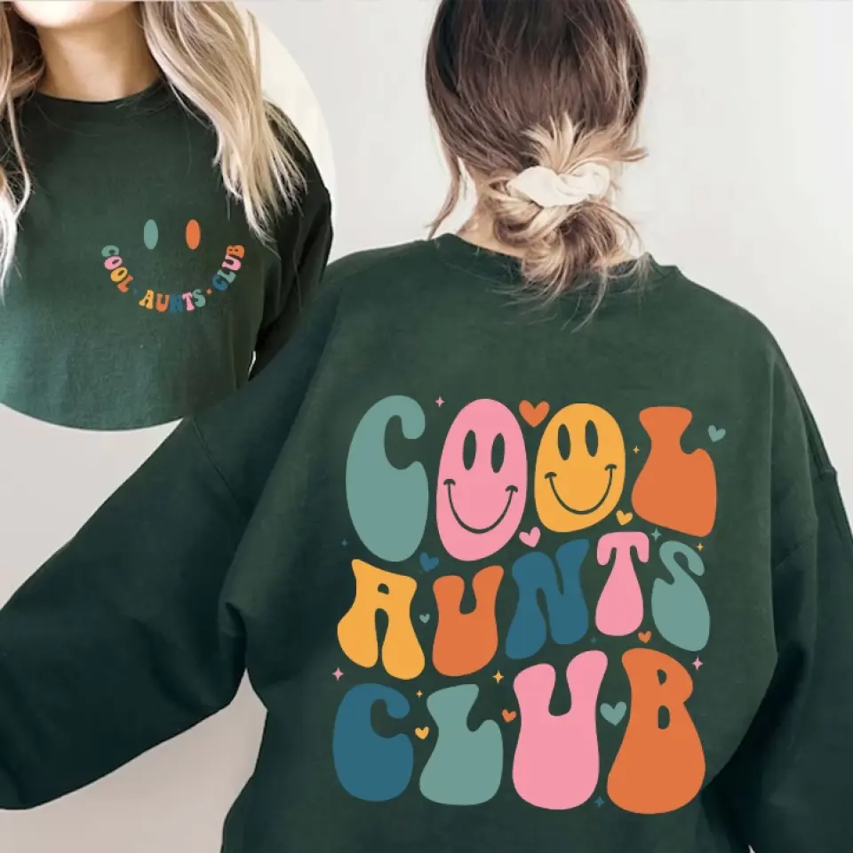 Cool Aunts Club Sweatshirt Birthday Gift For Aunts - Image 9