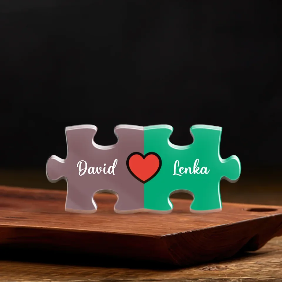 Personalized Valentine Gifts - Couple Gifts - Puzzle Name Sign - Valentines Day Gifts for Her Him - Personalized Romantic Gifts for Girlfriend, Boyfriend, Husband, Wife - Image 4