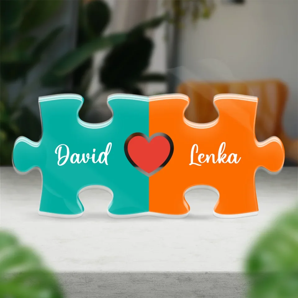 Personalized Valentine Gifts - Couple Gifts - Puzzle Name Sign - Valentines Day Gifts for Her Him - Personalized Romantic Gifts for Girlfriend, Boyfriend, Husband, Wife - Image 5