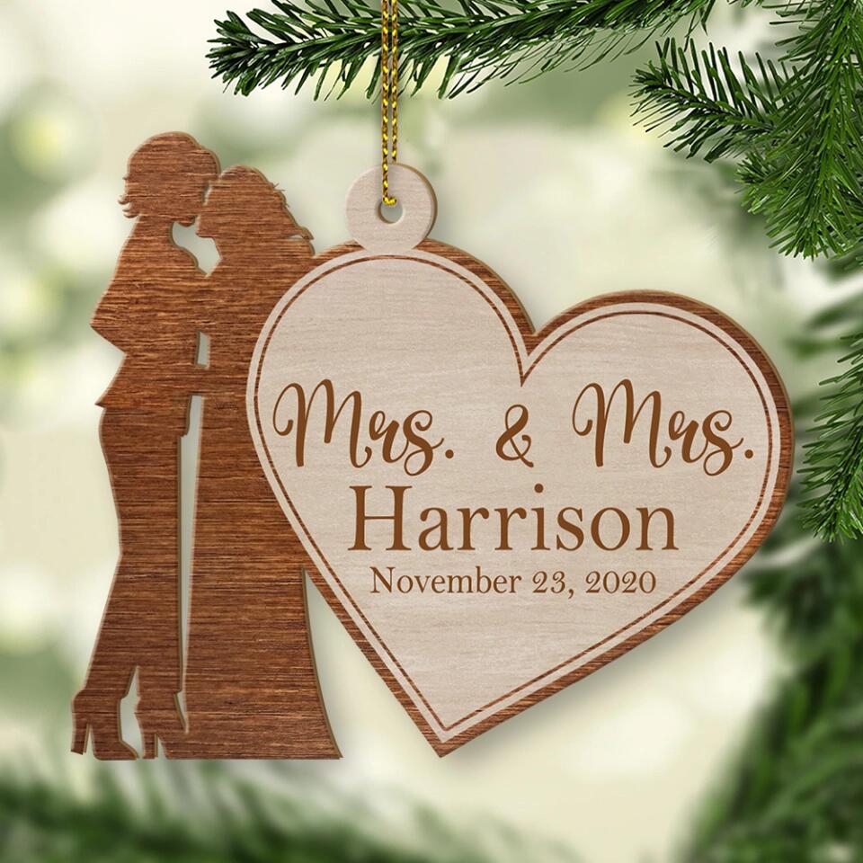 Couple in Christmas 2022 - Best Personalized Ornament for Christmas Tree - Decor Christmas Tree for Couple, For Him/Her- 210IHNBNOR760 - Image 6