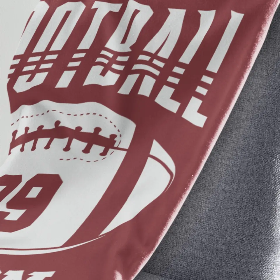 Cozy Team Pride, Fleece Throw Blankets, Personalized Gift for Football Players, Football Lovers | 310IHPBNBL498 - Image 10