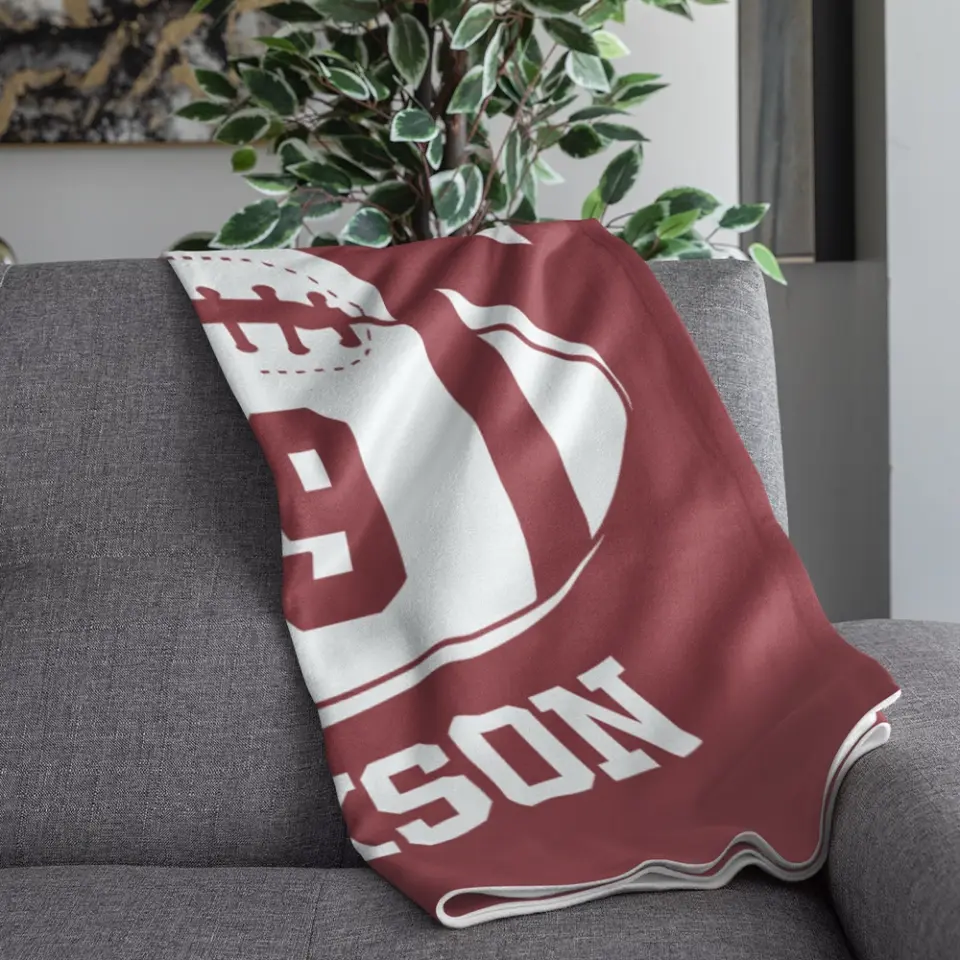 Cozy Team Pride, Fleece Throw Blankets, Personalized Gift for Football Players, Football Lovers | 310IHPBNBL498 - Image 11