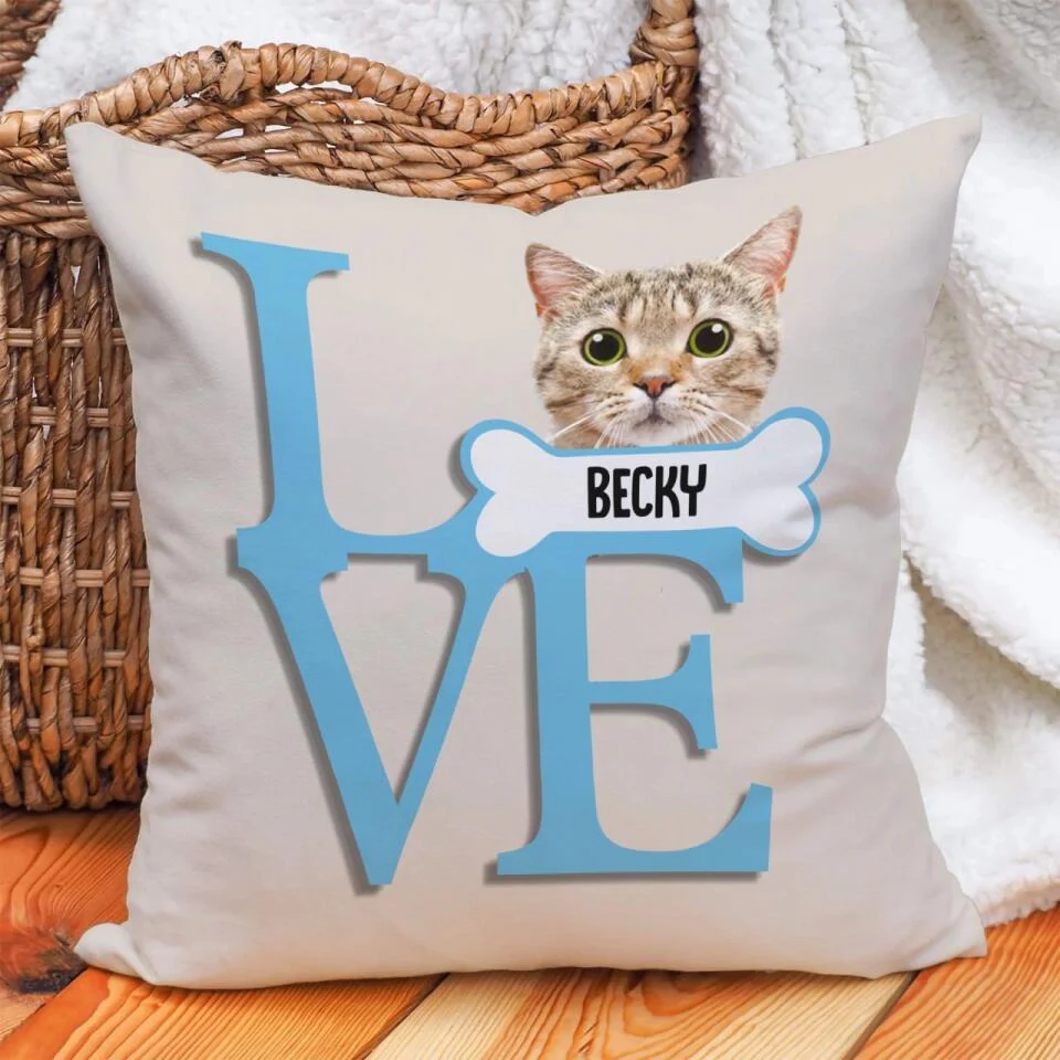 Custom Dog Face Dog And Love Pillow Gift For Dog Dad Dog Mom - Image 6