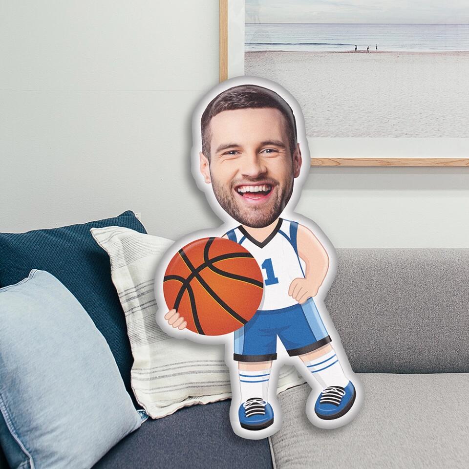 Custom Face and Number Pillow Gift For Basketball Lovers - Image 5
