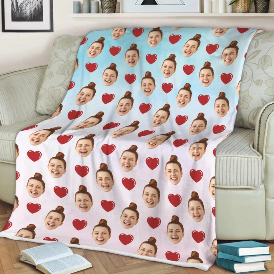 Custom Face And Pattern - Personalized Blanket - Best Gifts for Him Her Friends On Birthdays Anniversaries Christmas - 210IHPBNBL467 - Image 11