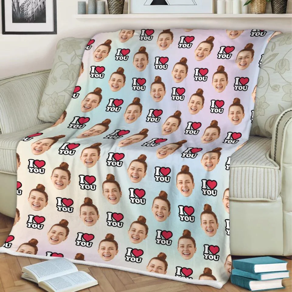 Custom Face And Pattern - Personalized Blanket - Best Gifts for Him Her Friends On Birthdays Anniversaries Christmas - 210IHPBNBL467 - Image 13