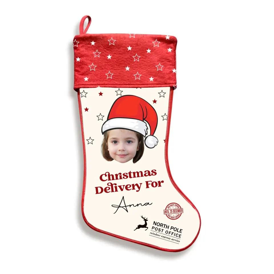 Custom Face Photo Christmas Stocking - Image 3