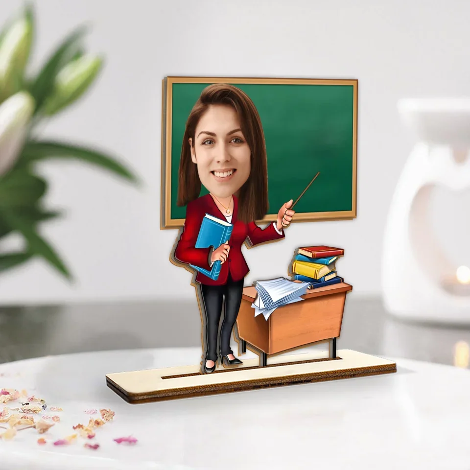 Custom Face Photo Day Of The Teacher - Custom Wooden Acrylic Plaque - Appreciation Gift For Teachers - Happy Teacher's Day - Image 6