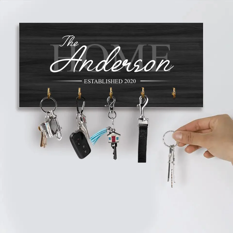 Custom Family Name And Year - Best Housewarming Presents - Custom Key Holder - Anniversary Gifts - Image 5