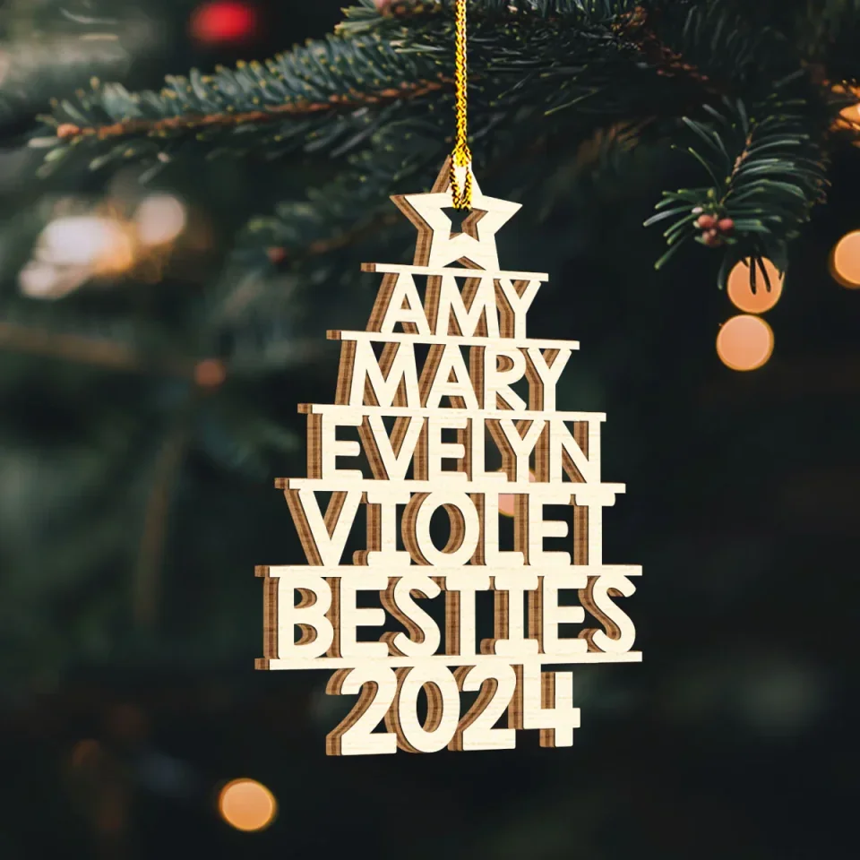 Custom Family Names 2025 Christmas Tree - Best Housewarming Presents - Custom Ornament - Christmas Gift - Image 4