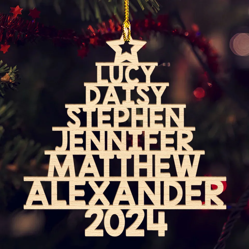 Custom Family Names 2025 Christmas Tree - Best Housewarming Presents - Custom Ornament - Christmas Gift - Image 8