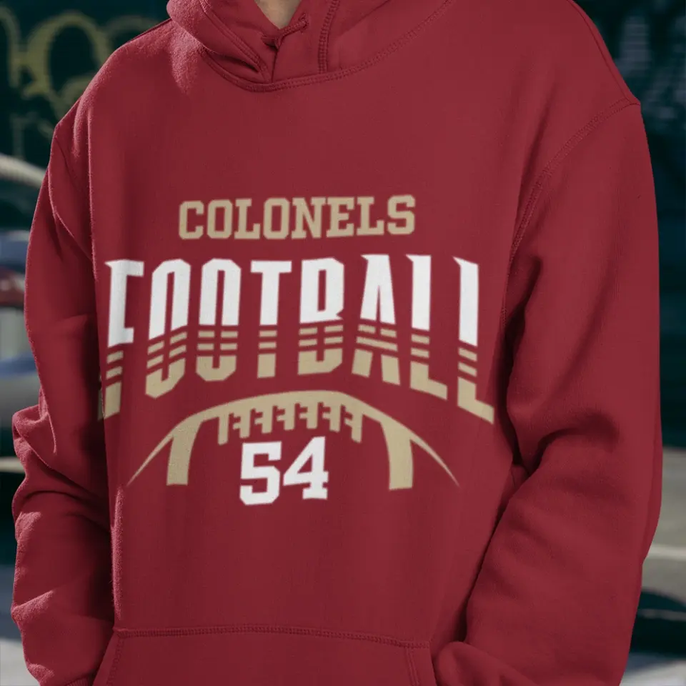 Football Hoodie Player Number Personalized Sports Hoodie - Image 4