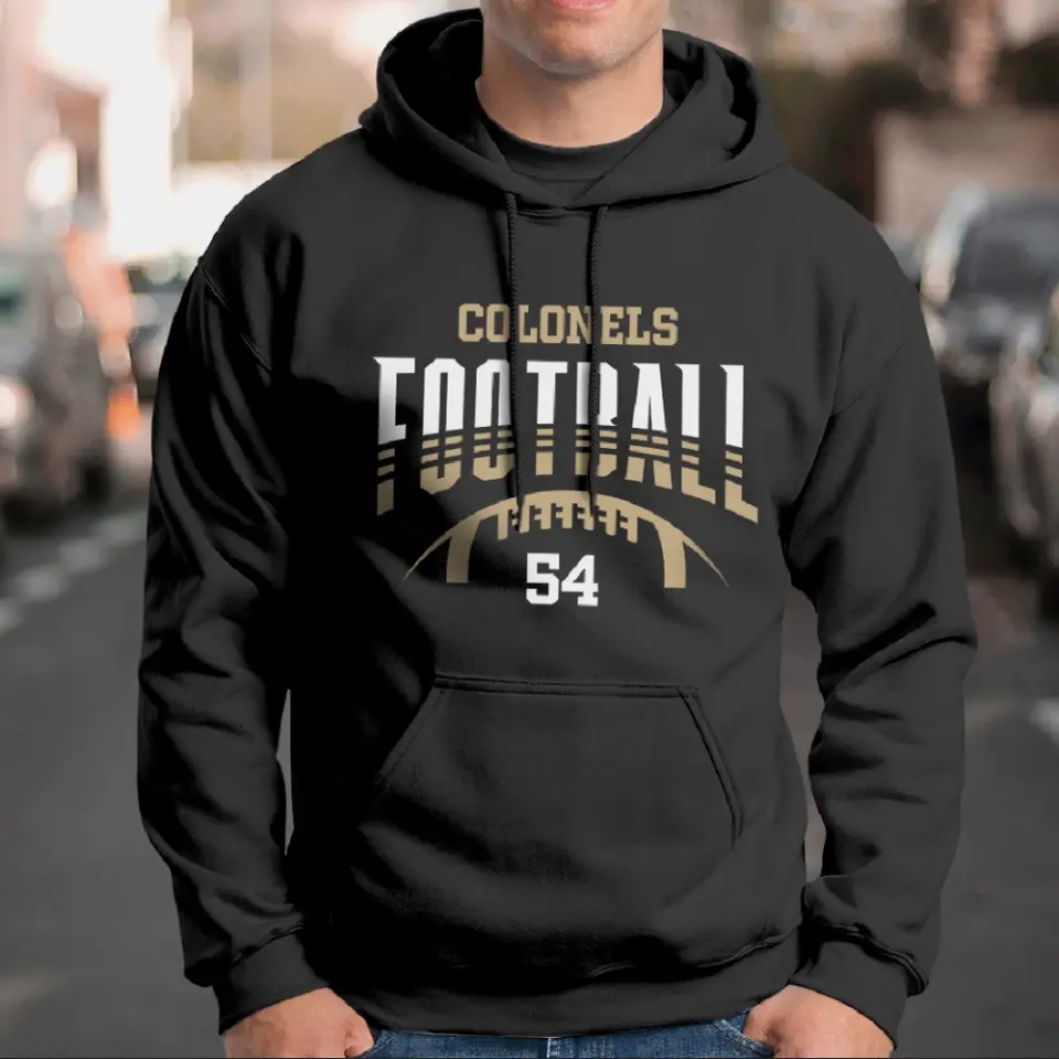 Football Hoodie Player Number Personalized Sports Hoodie - Image 5
