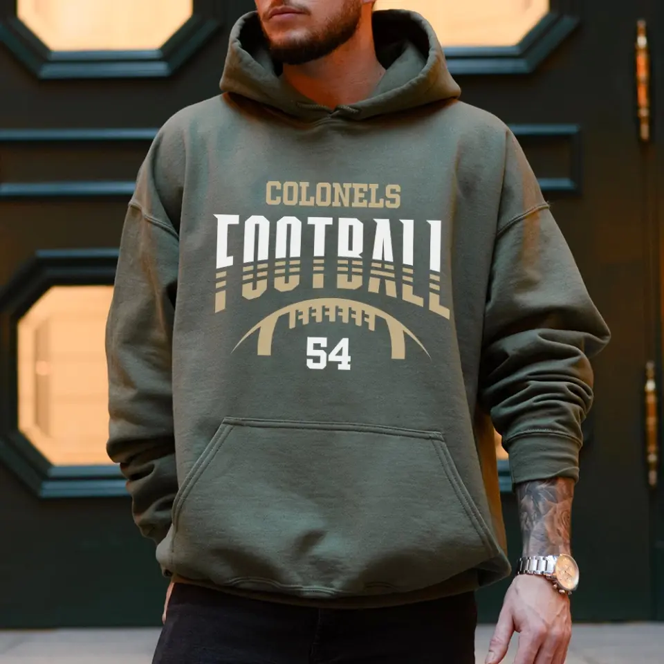Football Hoodie Player Number Personalized Sports Hoodie - Image 6