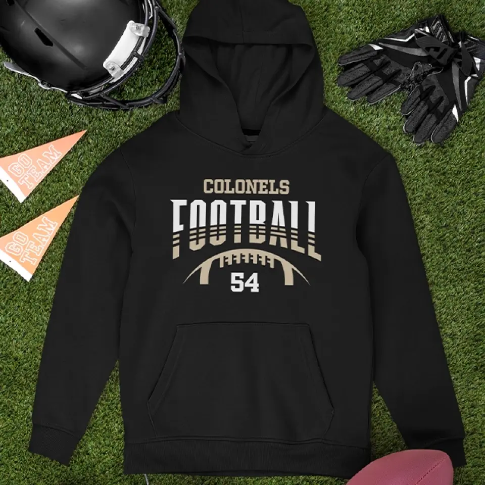 Football Hoodie Player Number Personalized Sports Hoodie - Image 7