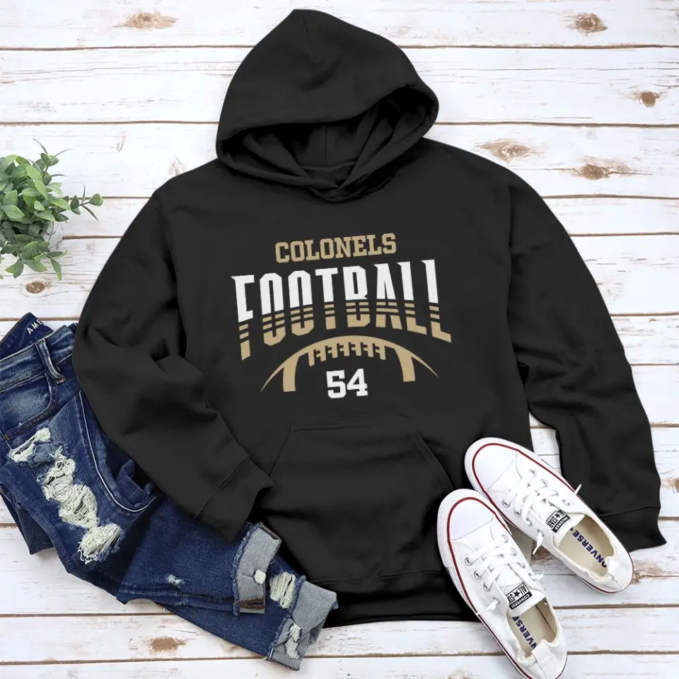 Football Hoodie Player Number Personalized Sports Hoodie - Image 8