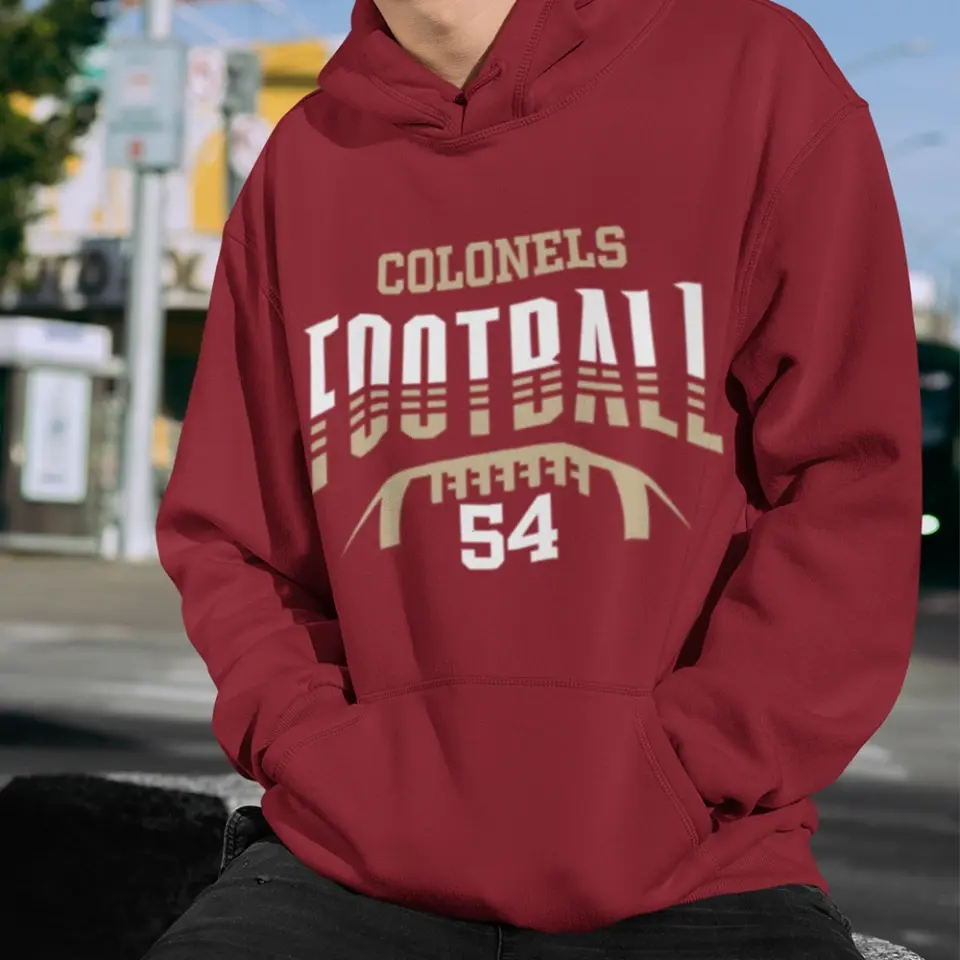 Football Hoodie Player Number Personalized Sports Hoodie - Image 9