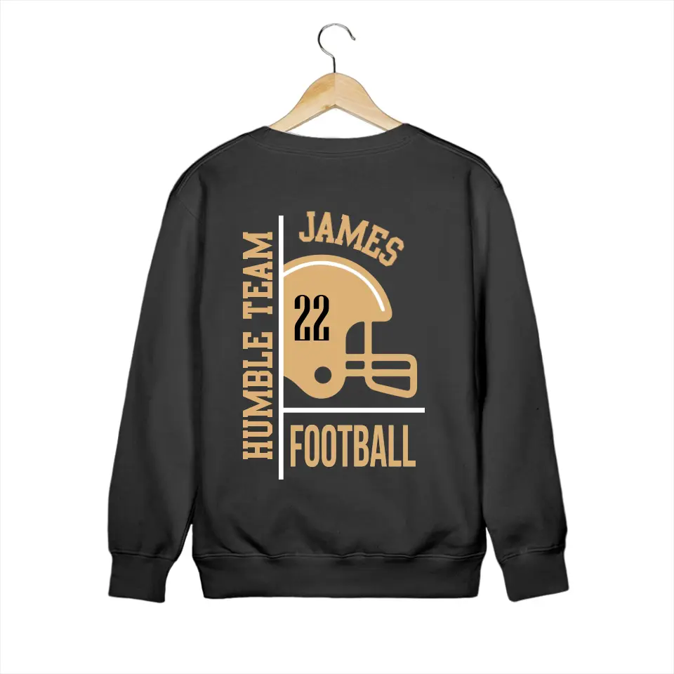 Custom Football Mom Sweater, Personalized Football Crew Neck Sweatshirt, Mom Sweater | 310IHPNPTS1066 - Image 3
