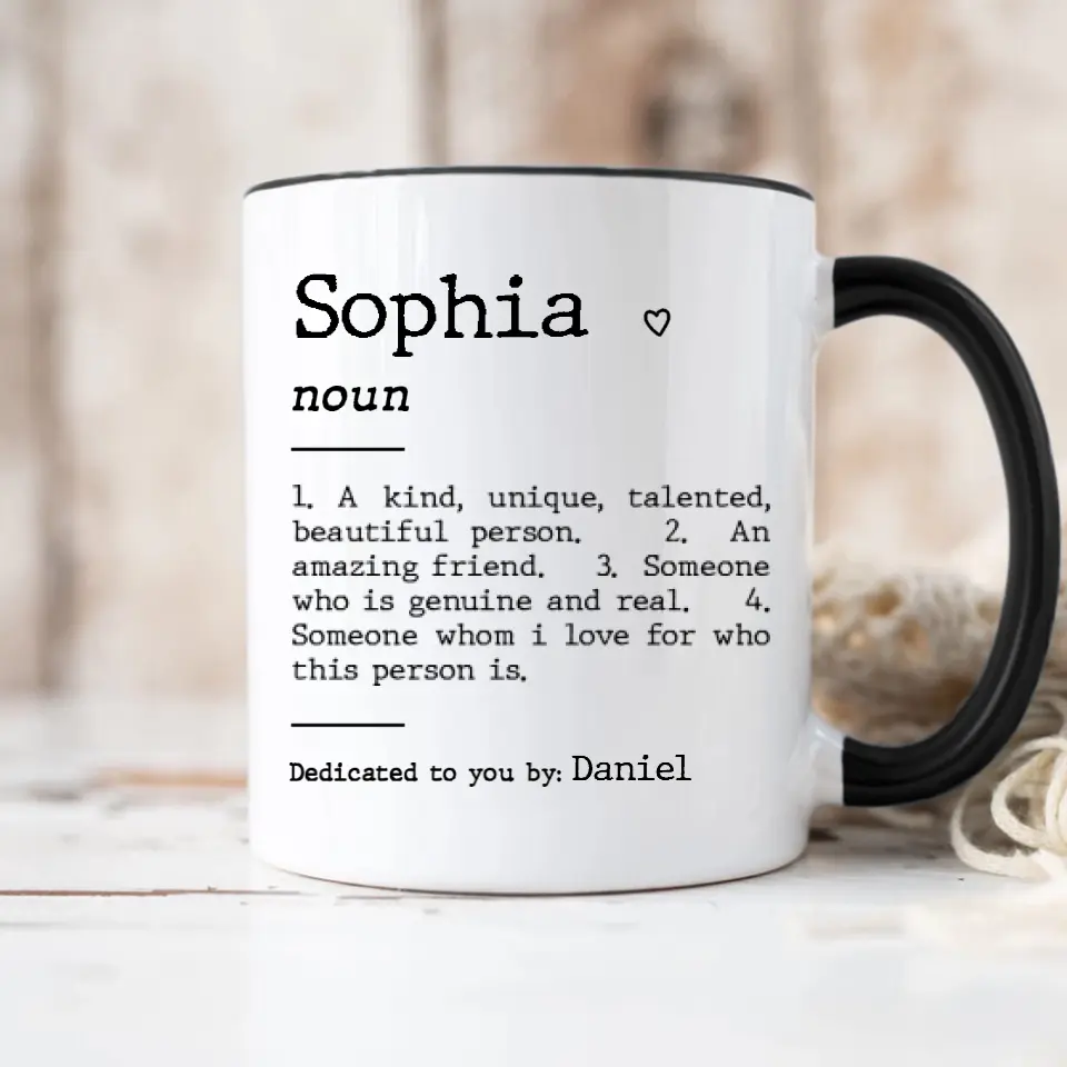 Custom Friend Description White Mug - Image 12