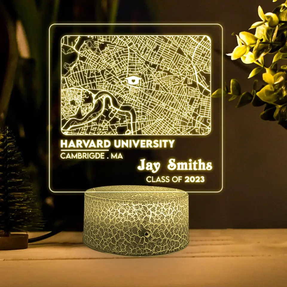 Custom Map 3D LED Light - Graduation Gift For Friends, For Him/Her, Son/Daughter - Image 2