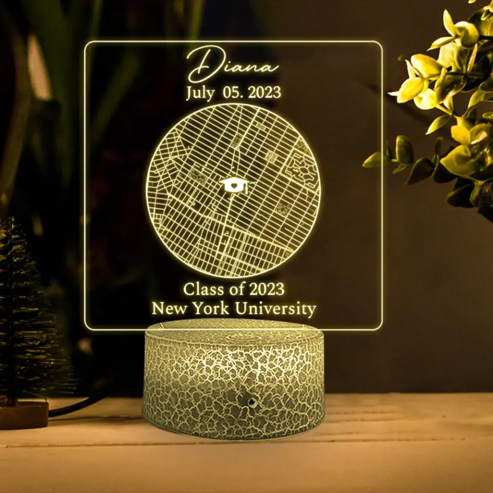 Custom Map 3D LED Light - Graduation Gift For Friends, For Him/Her, Son/Daughter - Image 3