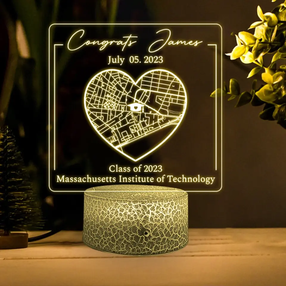 Custom Map 3D LED Light - Graduation Gift For Friends, For Him/Her, Son/Daughter - Image 4