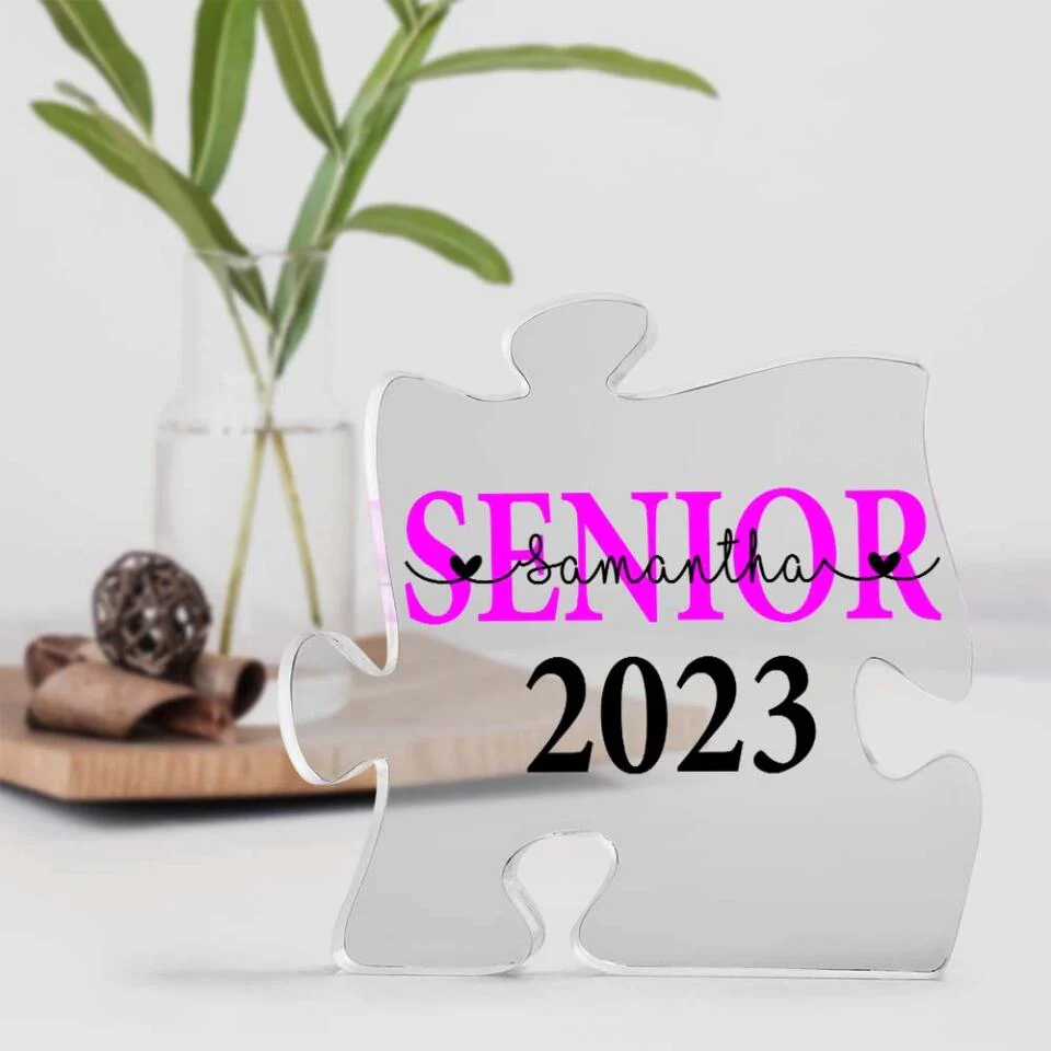 Custom Name & Year Acrylic Plaque, Personalized Graduation Gift for Seniors, Puzzle Piece Acrylic Desk Sign - Image 7