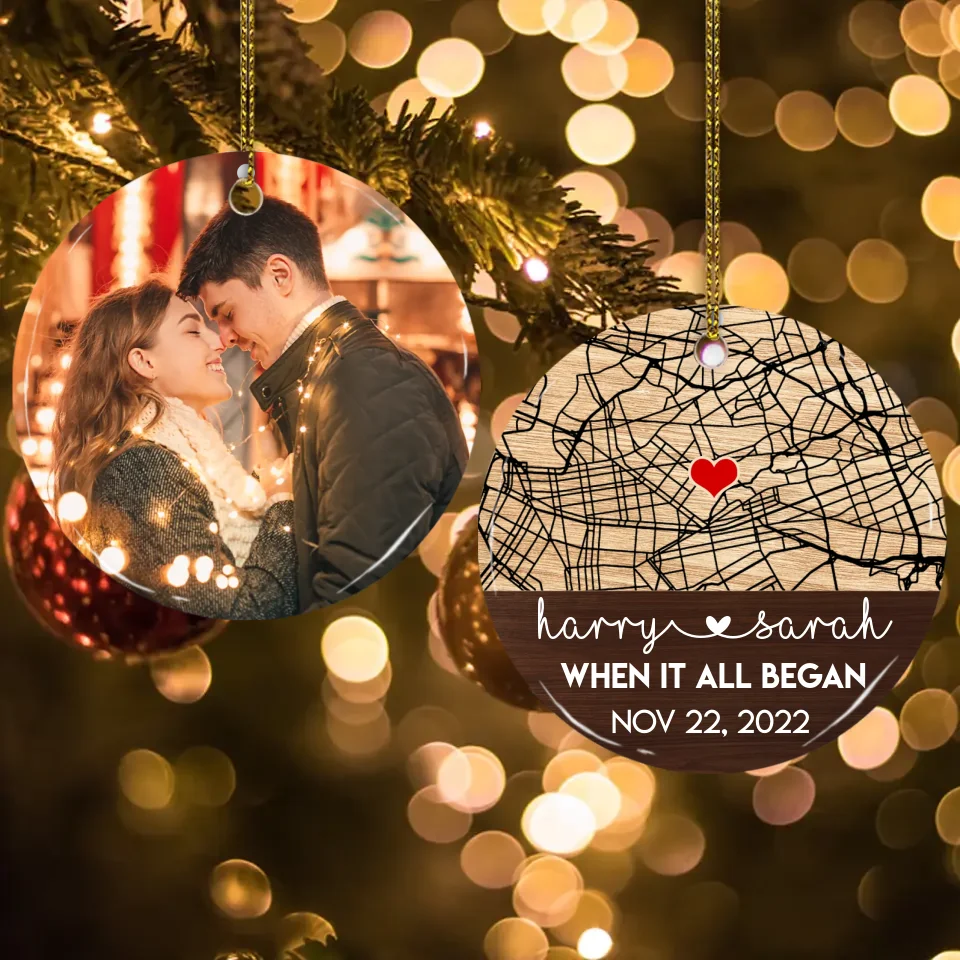Custom Photo Blanket Valentine Gift For Wife Husband, Where It All Began Custom Map - Wedding Anniversary Photo Gift - Image 3