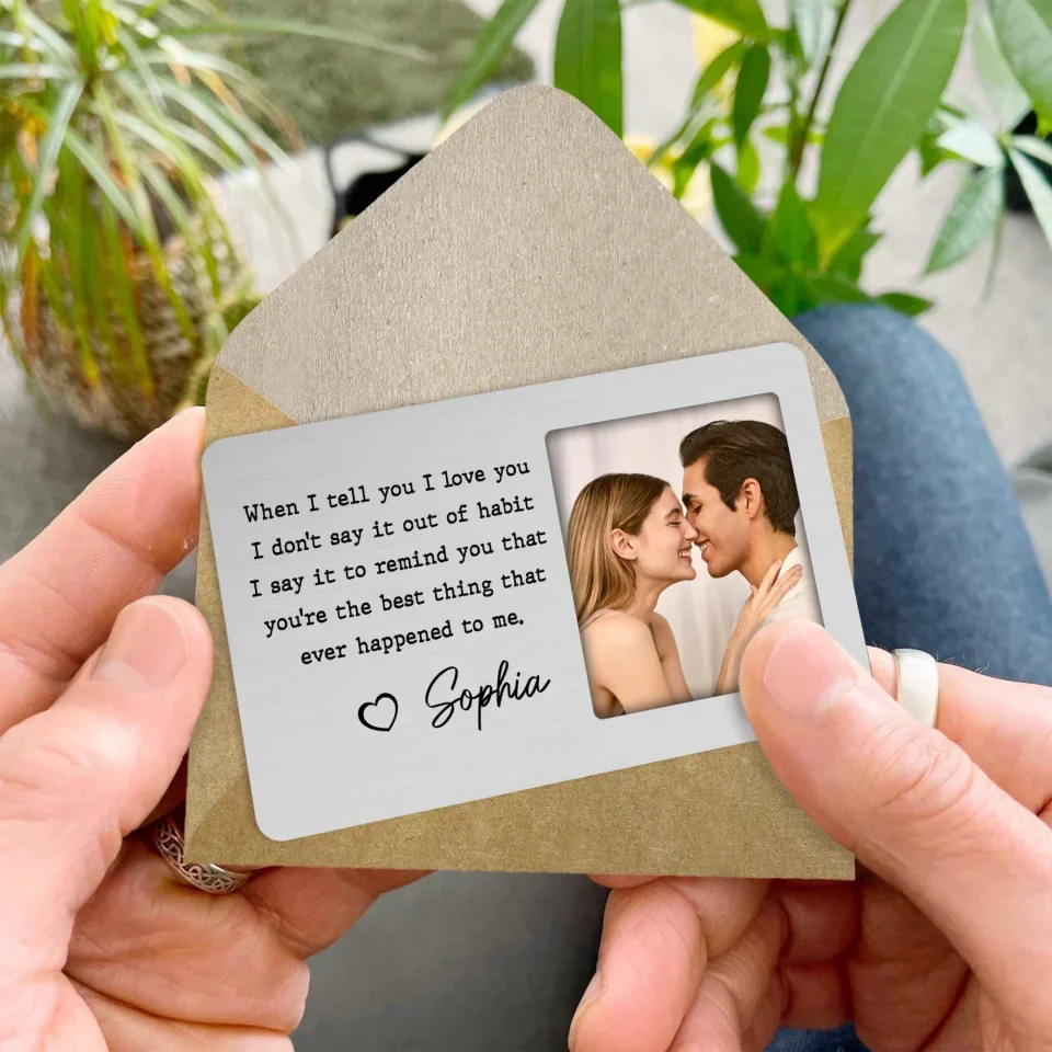 Custom Photo, Cartoon Style Dear Love Of My Life - Couple Personalized Custom Wallet Card - Gift For Husband Wife, Anniversary, Valentine's Day - Image 6