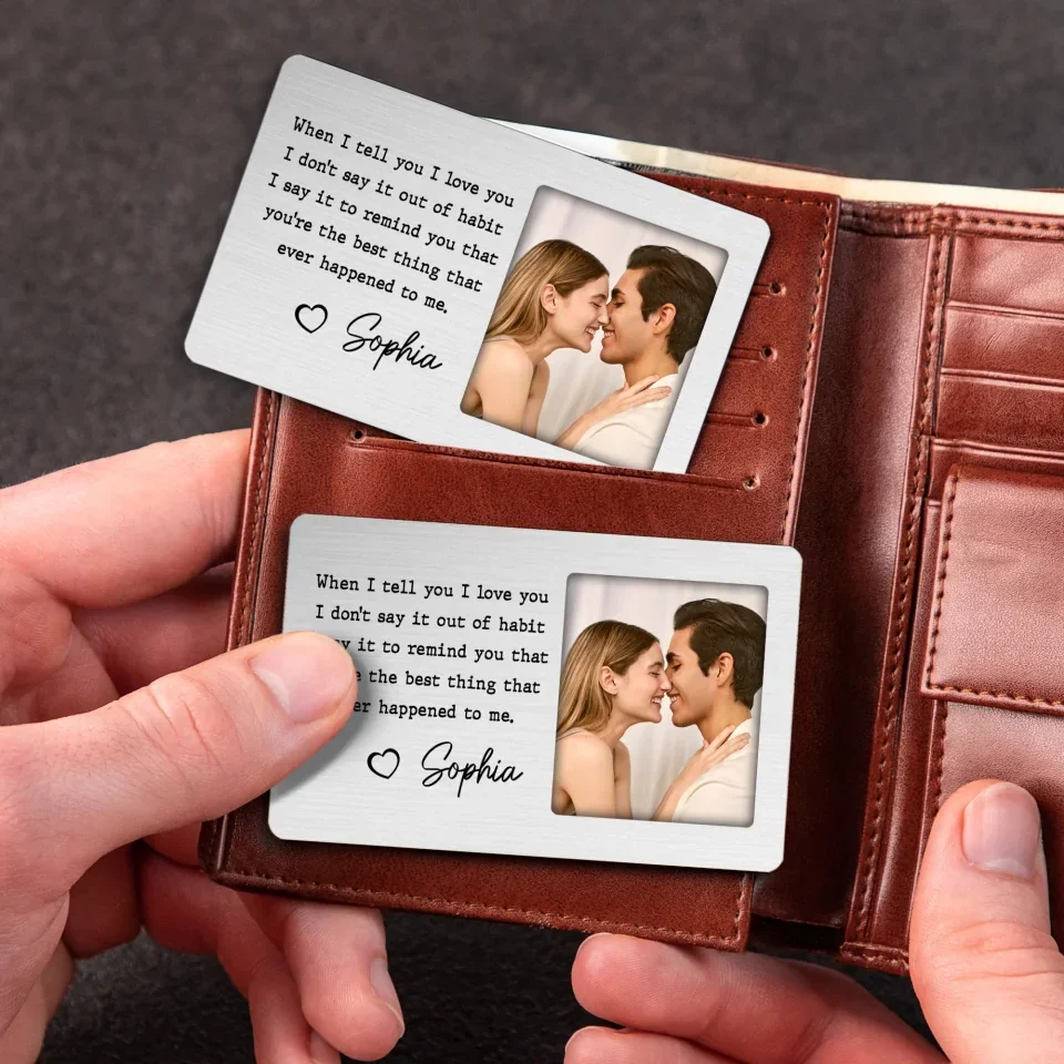 Custom Photo, Cartoon Style Dear Love Of My Life - Couple Personalized Custom Wallet Card - Gift For Husband Wife, Anniversary, Valentine's Day - Image 7