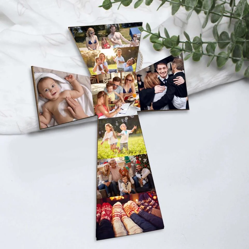 Custom Photo Collage - Personalized Upload Image Wooden Sign - Christian Gifts - Image 6