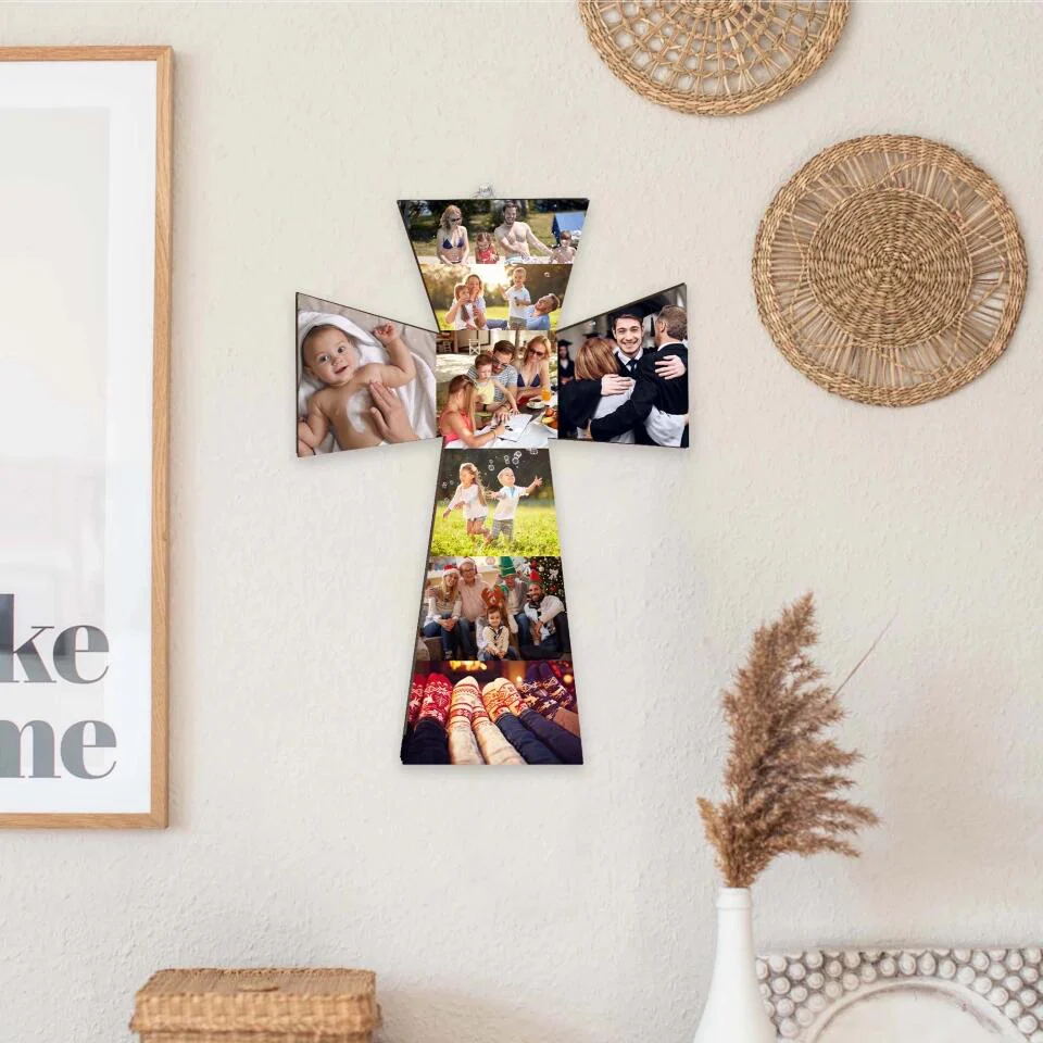 Custom Photo Collage - Personalized Upload Image Wooden Sign - Christian Gifts - Image 7