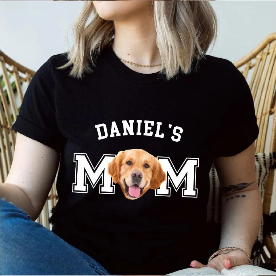 Custom Photo Dog Cat Mom Shirt - Personalized Tshirt Hoodie Sweatshirt - Best Gift For Dog Cat Dad Mom Dog Lovers - 303IHPNPTS337 - Image 3