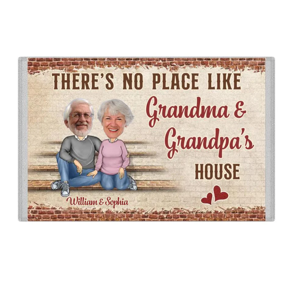 Personalized Valentine Gifts - Custom Quotes And Photo Grandpa & Grandma Doormat - Image 3