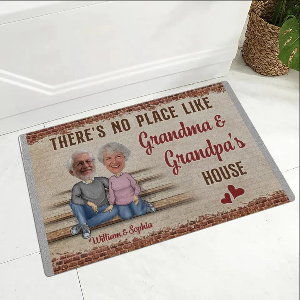 Personalized Valentine Gifts - Custom Quotes And Photo Grandpa & Grandma Doormat - Image 4