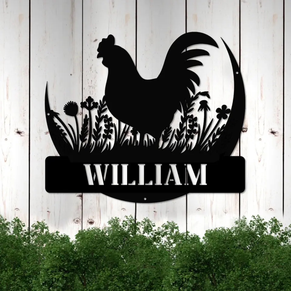 Custom Rooster Metal Wall Signs - Image 3