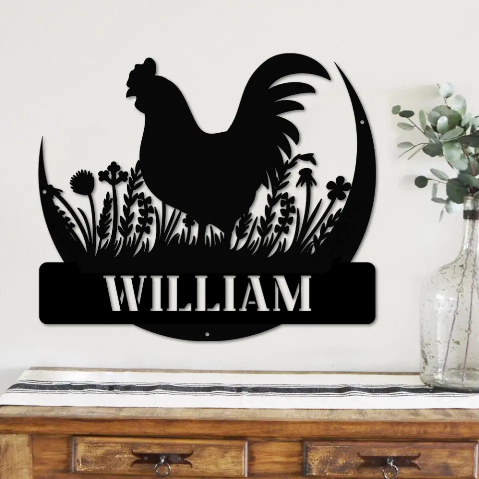 Custom Rooster Metal Wall Signs - Image 5