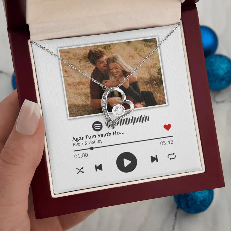 Custom Song Photo Necklace Gift For Her, Girlfriend, Wife On Anniversary - Image 10