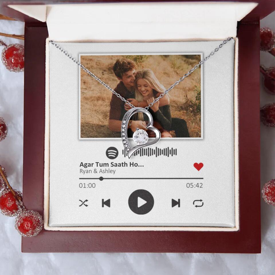 Custom Song Photo Necklace Gift For Her, Girlfriend, Wife On Anniversary - Image 12