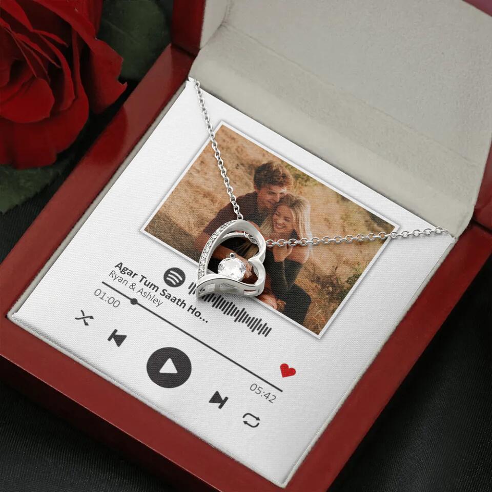 Custom Song Photo Necklace Gift For Her, Girlfriend, Wife On Anniversary - Image 17