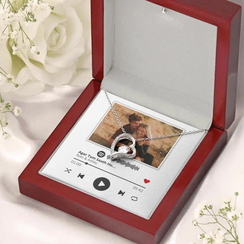 Custom Song Photo Necklace Gift For Her, Girlfriend, Wife On Anniversary - Image 18
