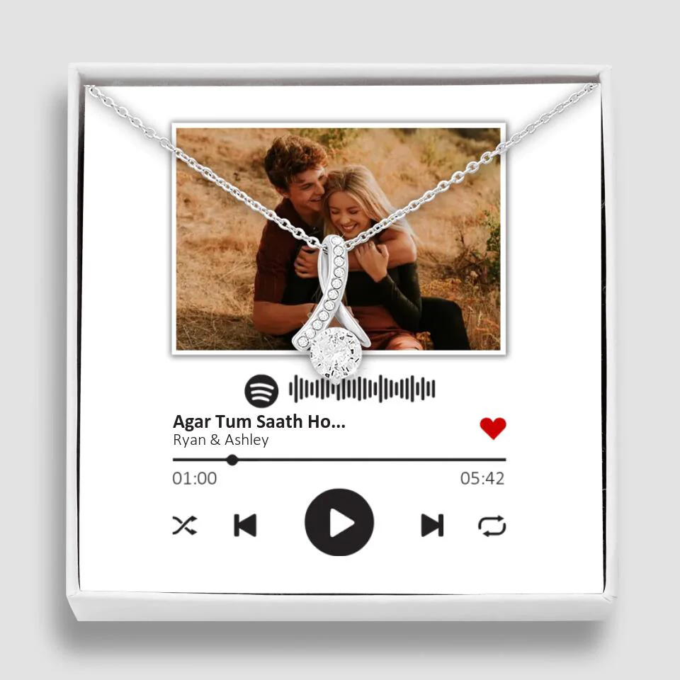 Custom Song Photo Necklace Gift For Her, Girlfriend, Wife On Anniversary - Image 45