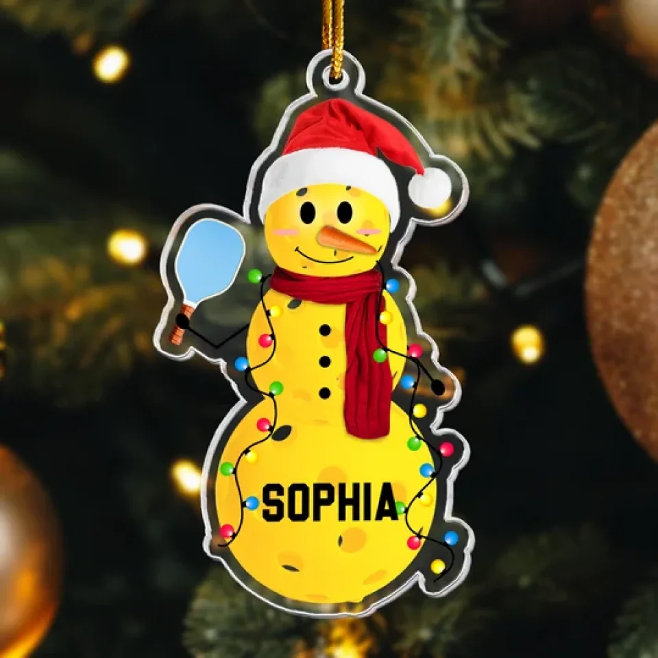 Custom Sport Snowman - Gifts For Basketball, Baseball Players, Boy, Team - Personalized Acrylic Ornament - Funny Christmas Gift for Sport Lovers - Image 4