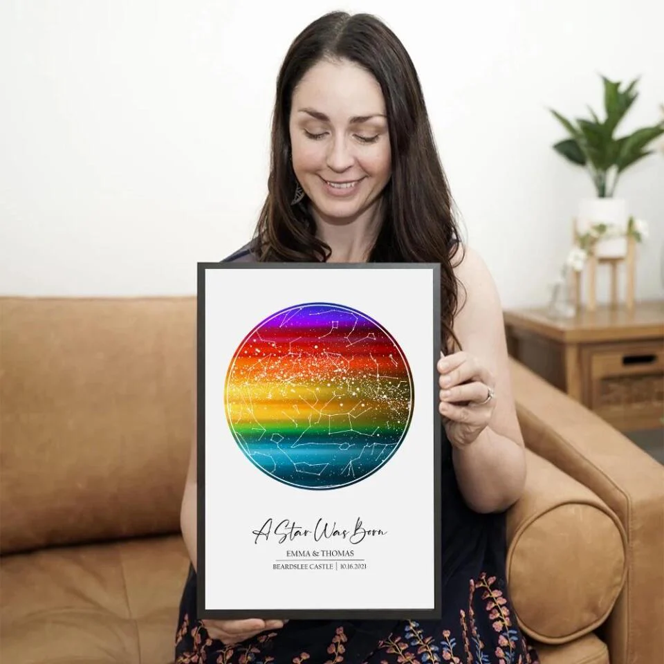 Custom Star Map LGBT Night Sky Custom Canvas Poster Anniversary Gift For Couples - Image 14